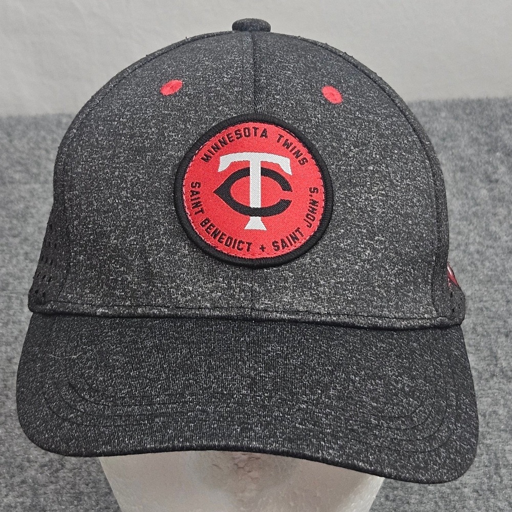 Minnesota Twins Hat Gray Red CSB SJU Johnnies Snapback Mesh Cap MLB College